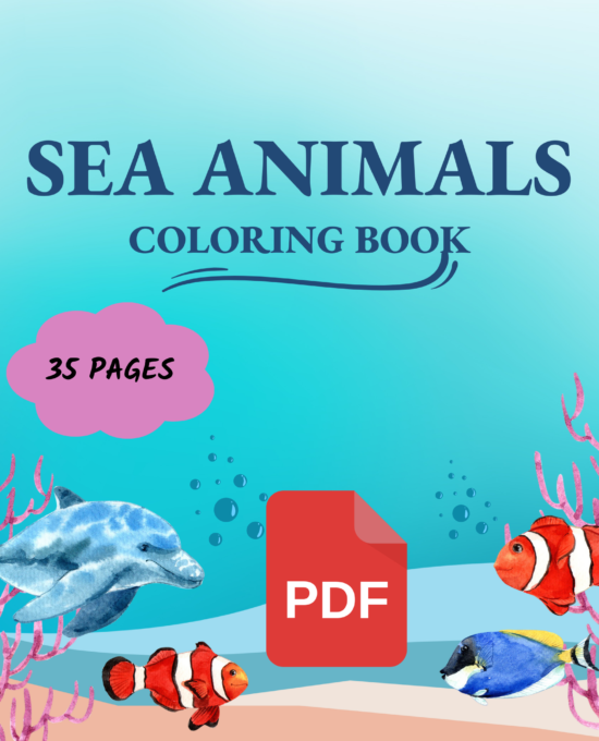 Underwater Wonders: A Printable Coloring Book of Sea Animals