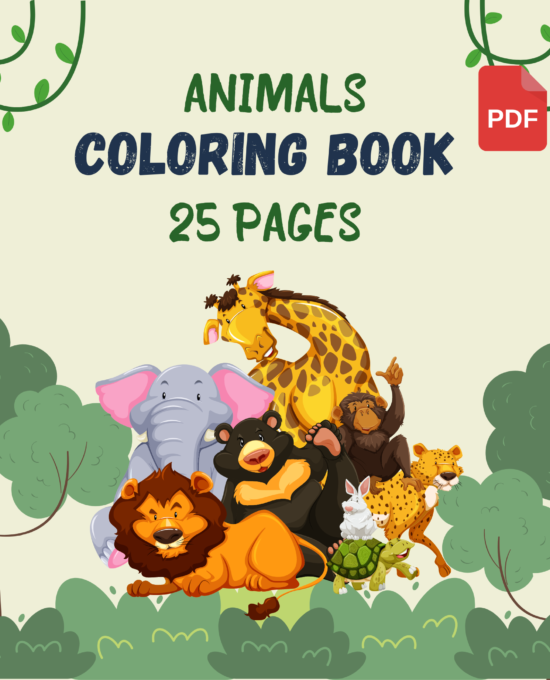 Cute Critters: A Printable Coloring Book of Adorable  Animals