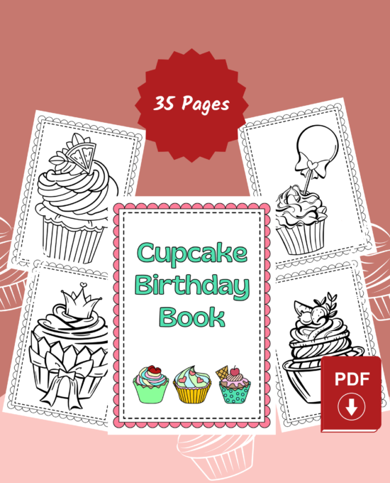 Cupcake Celebration: A Birthday Cupcake and Unicorn Coloring Book for Kids