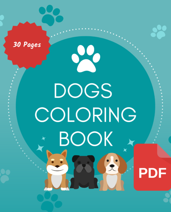 Pawsome Pals: A Printable Coloring Book of Adorable Dogs