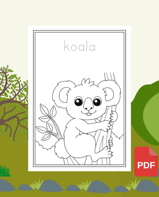 Aussie Adventures: A Printable Coloring Book of Australian Animals