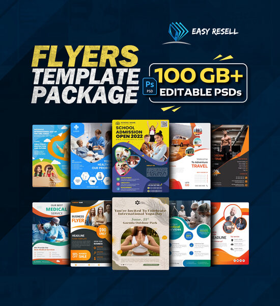 Flyers Template Package | 100 GB+ | Editable PSDs