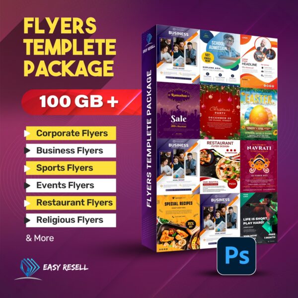 Flyers Graphic Design Bundle -100 GB